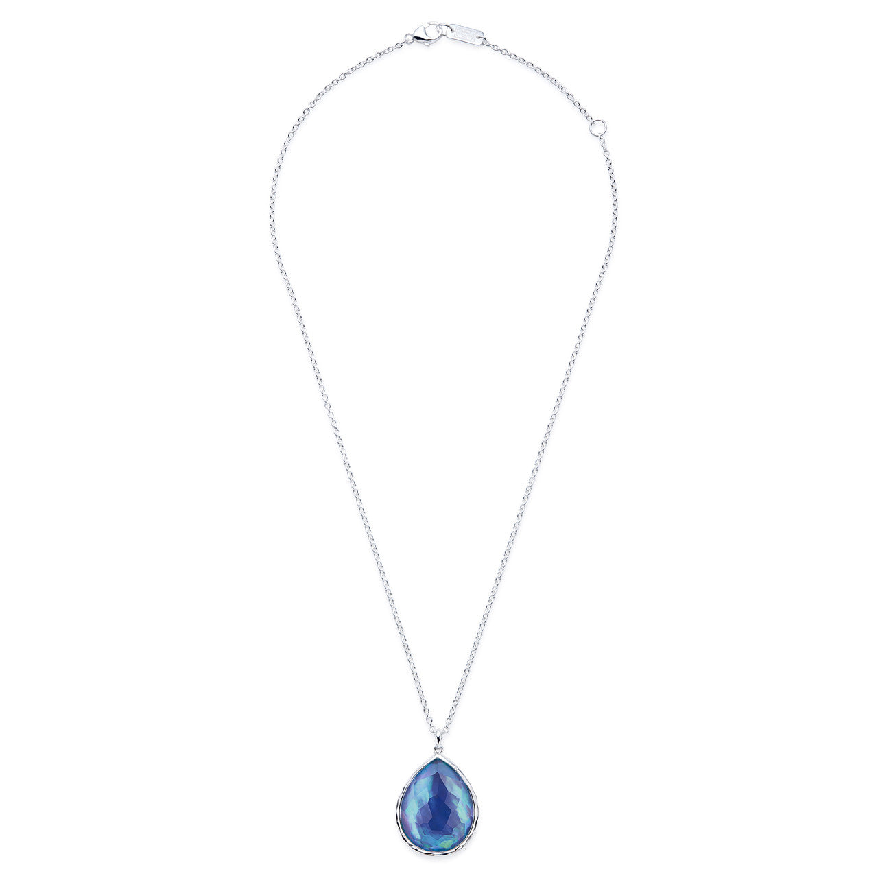IPPOLITA Rock Candy Large Teardrop Pendant Necklace with Lapis, Crystal, and Mother of Pearl